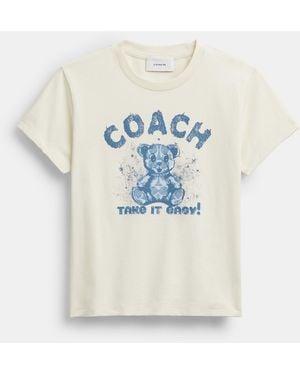 COACH Teddy Shrunken T-Shirt - Blue