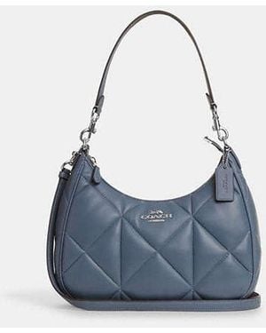 COACH Teri Hobo With Puffy Diamond Quilting - Blue