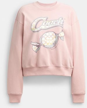 COACH Candy Crewneck Sweater - Pink