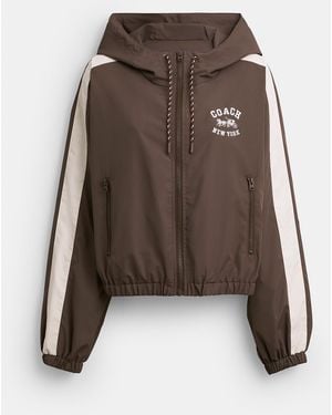COACH Colorblock Windbreaker - Brown