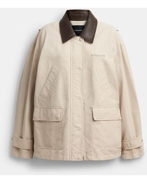 COACH Waxed Country Jacket - Natural