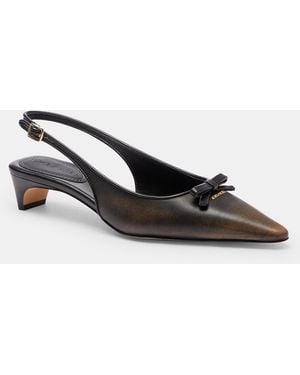 COACH Bow Slingback Heel - Black
