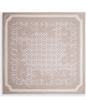 COACH Signature Horse And Carriage Print Silk Square Scarf - Multicolor