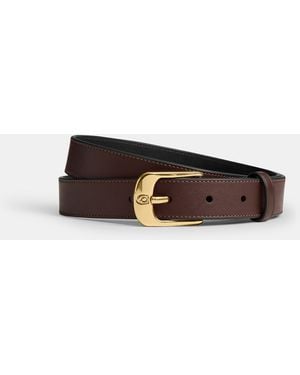 COACH C Harness Buckle Belt, 25Mm - Brown