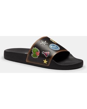 COACH Rexy 10Th Birthday Pool Slide With Sticker Print - Black