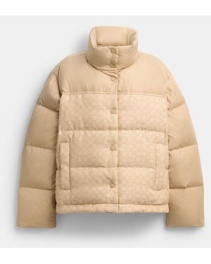 COACH Signature Down Jacket - Natural