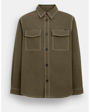 COACH Twill Overshirt - Green