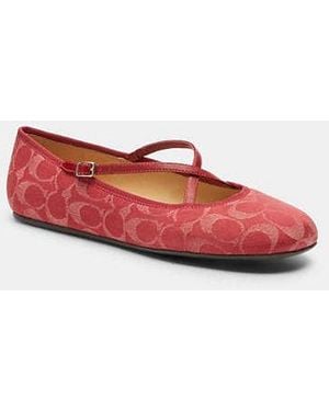 COACH Phoebe Ballet Flat - Red
