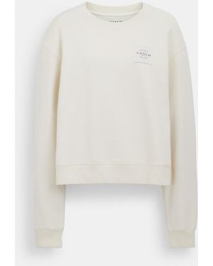COACH Garment Dye Crewneck - White