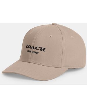 COACH Embroidered Baseball Hat - Brown