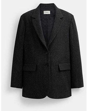 COACH Tailored Wool Jacket - Black