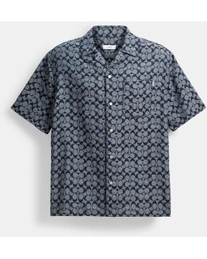 COACH Signature Camp Shirt - Blue