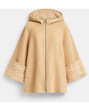 COACH Wool Cape - Natural