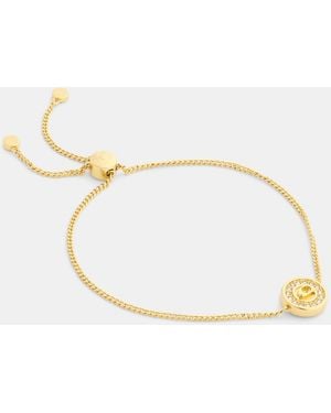 COACH Signature Pavé Coin Slider Bracelet - Metallic