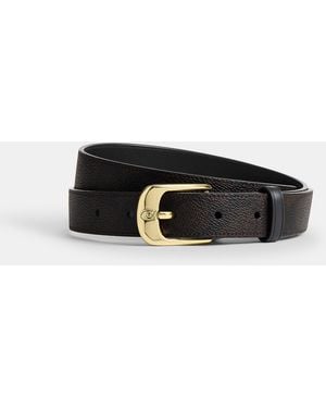 COACH C Harness Buckle Belt, 25Mm - Black