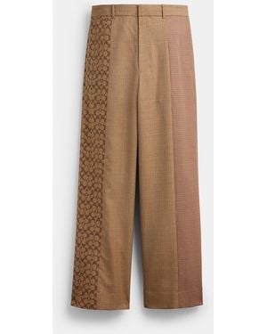 COACH Mashup Yarn Dye Pants - Brown