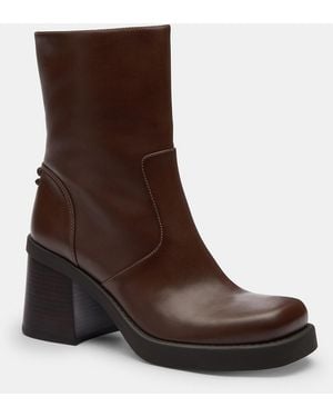 COACH Sculpted C Bootie - Brown