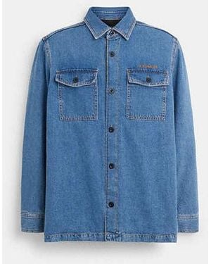 COACH Denim Overshirt - Blue