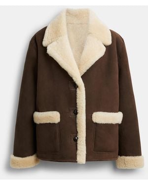 COACH Shearling Jacket - Brown