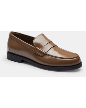COACH Reagan Penny Loafer - Brown