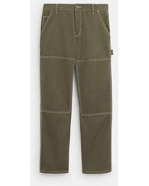 COACH Relaxed Straight Fit Twill Carpenter Pants In Organic Cotton And Recycled Polyester - Green