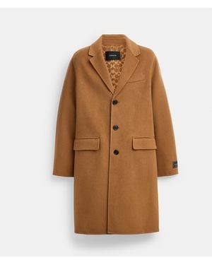 COACH Double Faced Wool Coat - Brown