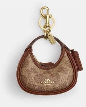 COACH Mini Carmen Bag Charm - Black