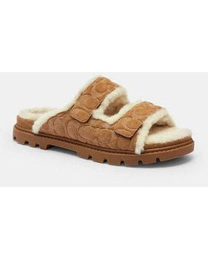 COACH Two Band Sport Slide - Black