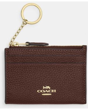 COACH Mini Skinny Id Case - Brown