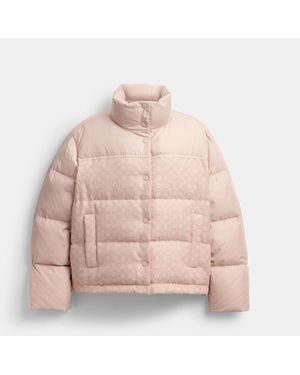 COACH Signature Down Jacket - Pink
