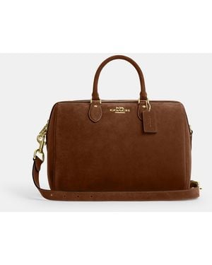 COACH Rowan Satchel Bag - Brown