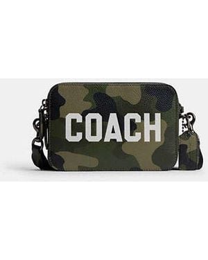COACH Charter Crossbody Bag 19 With Print And Coach Graphic - Black