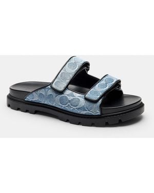 COACH Double Banded Sandal - Blue