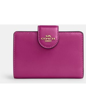 COACH Medium Corner Zip Wallet - Purple