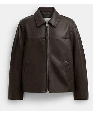 COACH Leather Jacket - Black