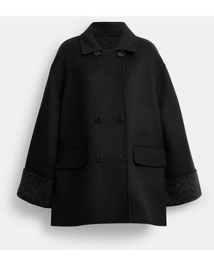 COACH Signature Swing Coat - Black