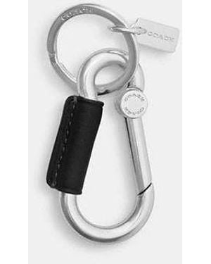 COACH Carabiner Key Ring - Black