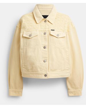 COACH Garment Dyed Denim Jacket - Natural