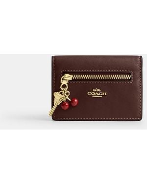 COACH Card Case With Charms - Brown