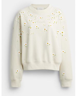 COACH Floral Crewneck Sweatshirt - White