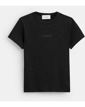 COACH New York Ribbed T-Shirt - Black