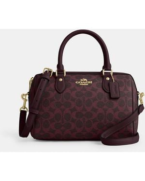 COACH Rowan Satchel Bag - Purple
