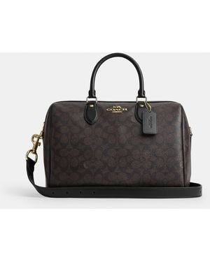 COACH Rowan Large Satchel Bag - Black