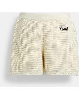 COACH Knit Shorts - Natural