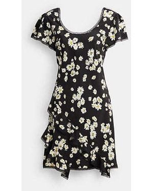 COACH Floral Mini Dress - Black