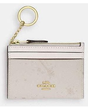 COACH Mini Skinny Id Case With Star Print - Black