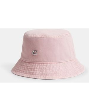COACH Quilted Denim Bucket Hat - Pink