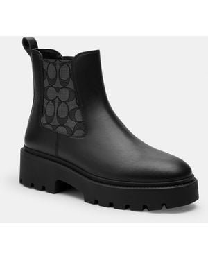 COACH Lucy Chelsea Boot With Polyester - Black