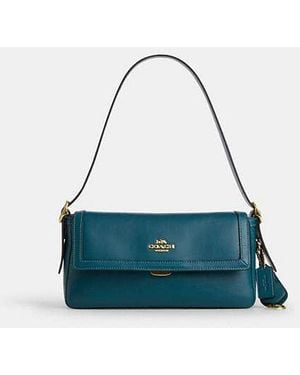 COACH Etta Flap Shoulder Bag - Black