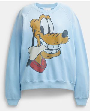 COACH Disney X Coach Pluto Crewneck Sweatshirt - Blue